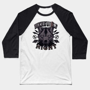 wolf at night Baseball T-Shirt